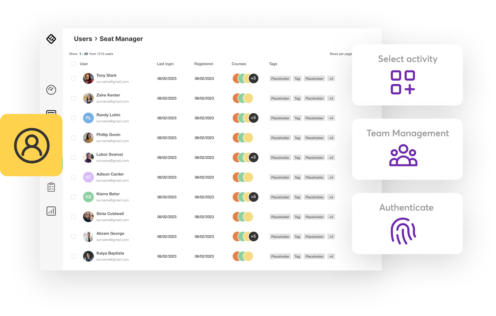 Examples of interactive elements in online courses like quizzes, ebooks, interactive video, and community for creators.