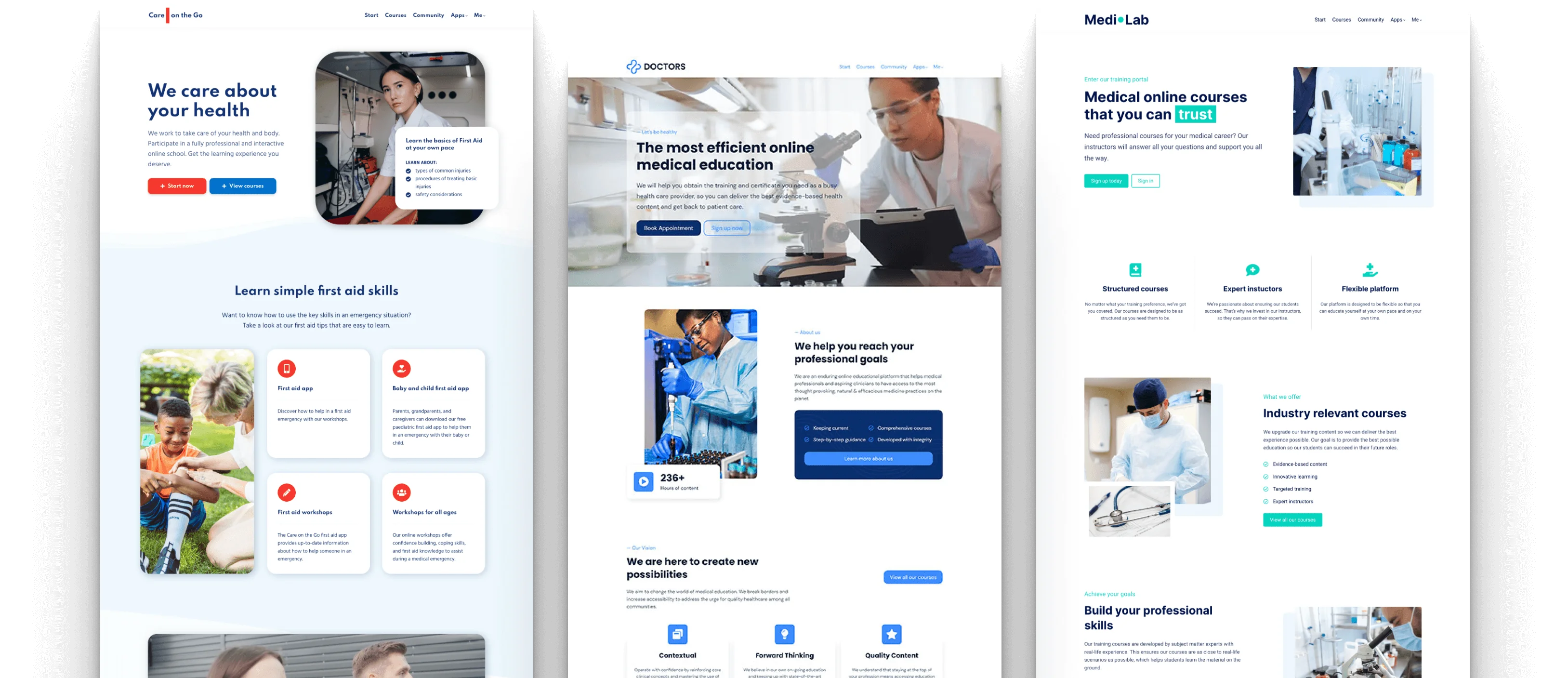 Showcasing the finance website templates of LearnWorlds. Selling financial services and online courses.