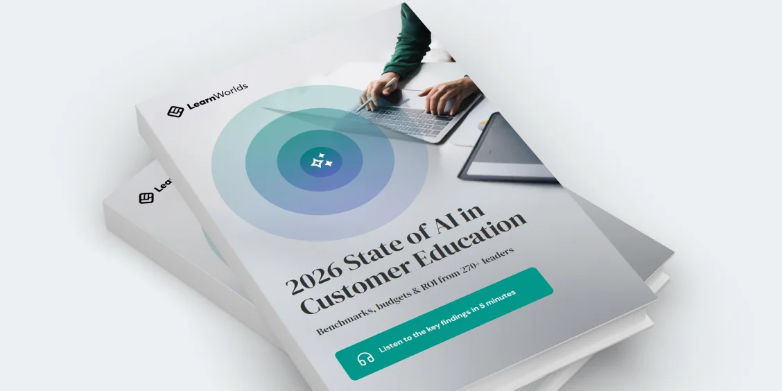 2026 state of AI in customer education ebook cover