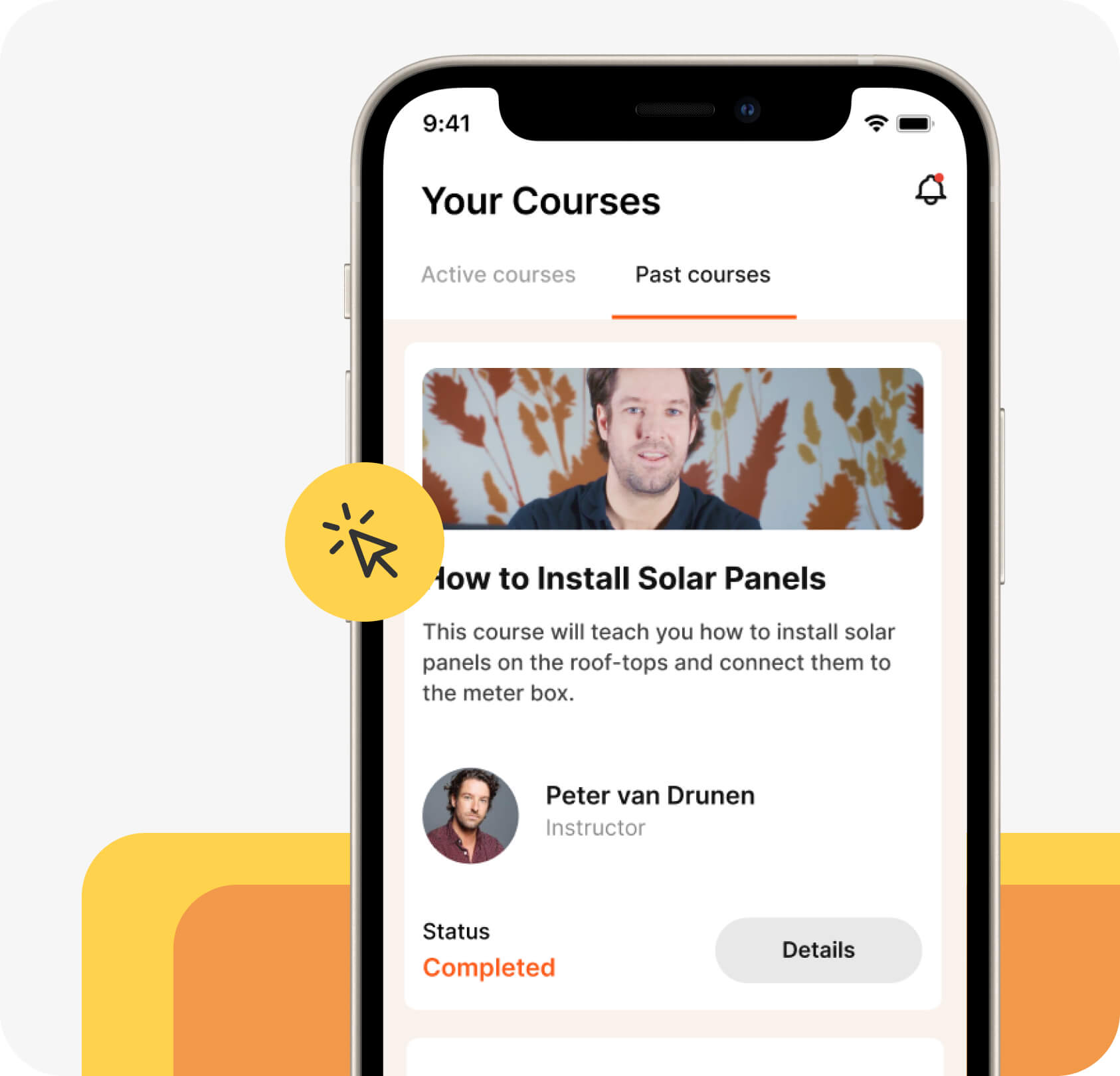 An example of a mobile app for elearning. How to create a mobile app for elearning. Fully white labelled for your online academy.