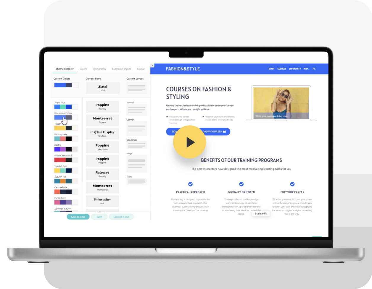 Choose out of multiple themes the one that works for your educational website. Choose out of multiple themes the one that works for your educational website.