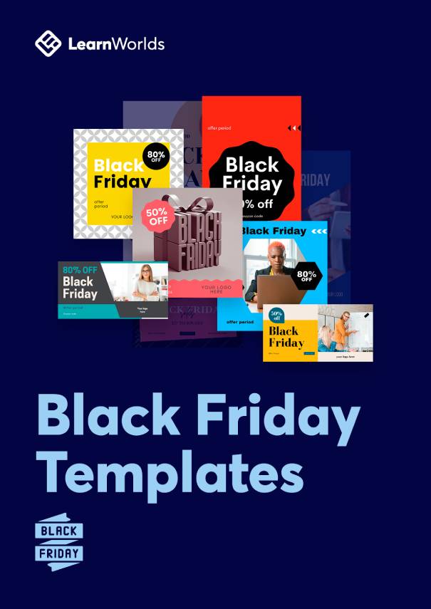 Social media templates for black friday offers, cover image showing multiple templates you can find inside.
