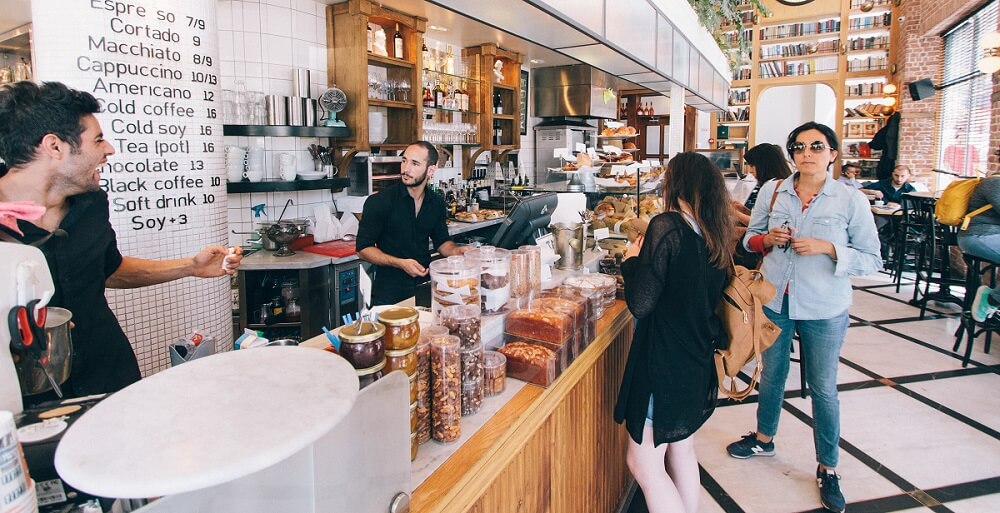 coffee shop with people