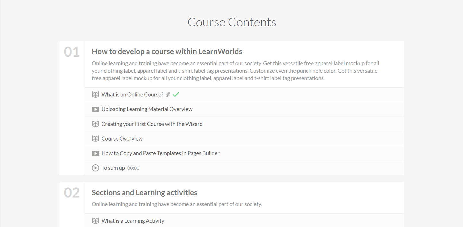 Introducing New Course Contents Templates to Showcase Your Courses ...
