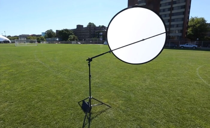 Example of a reflector in outdoor use.