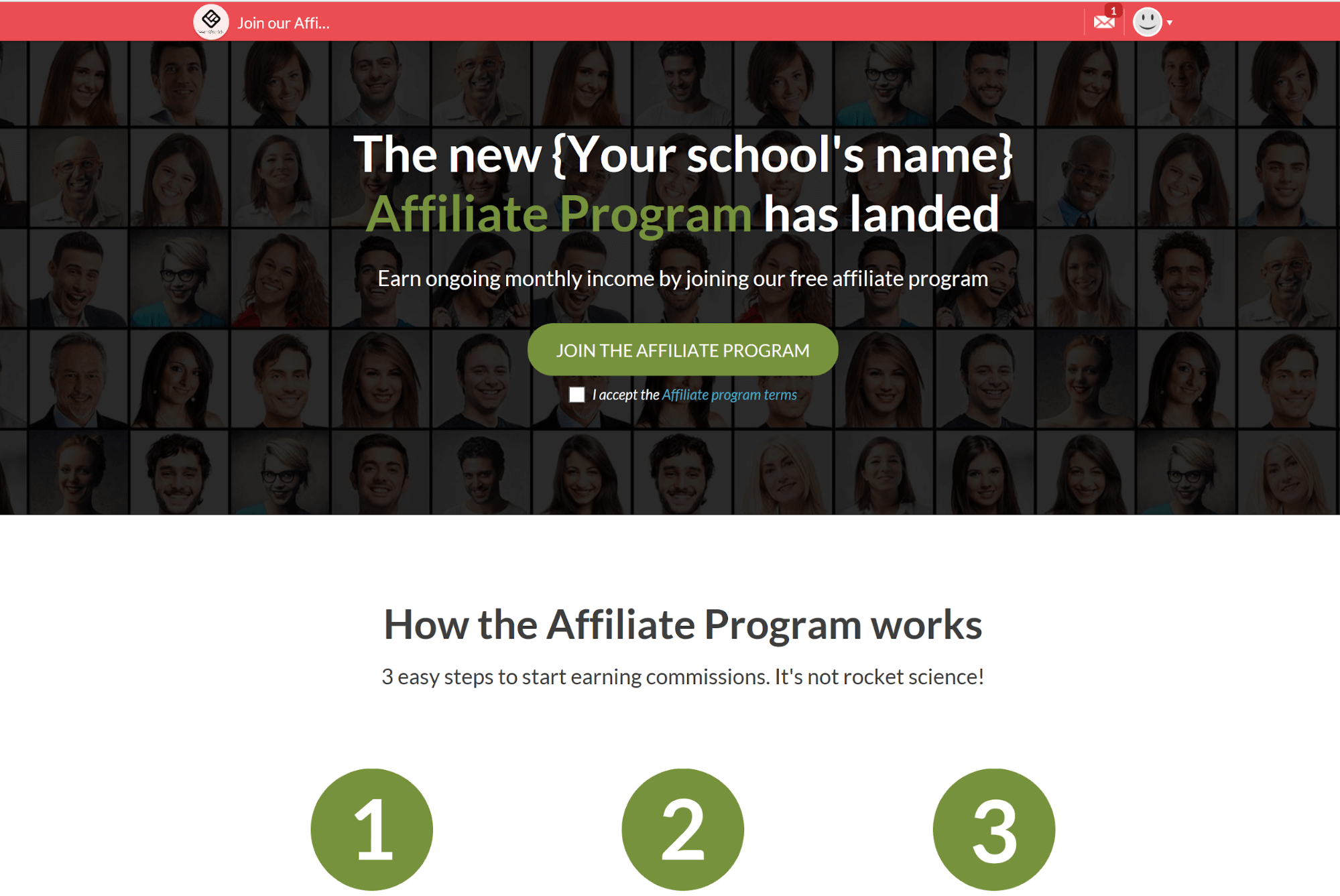 affiliate landing page example