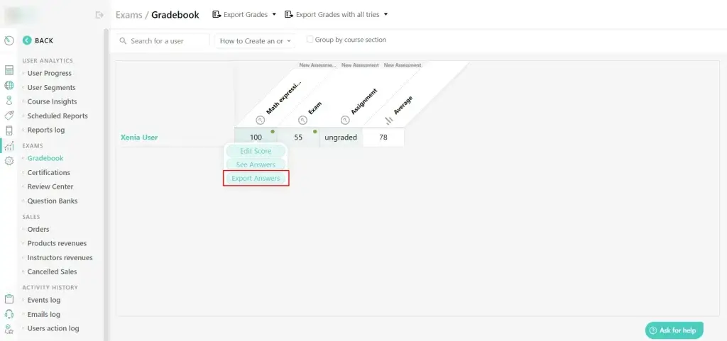 export-grades-exams-gradebook-learnworlds