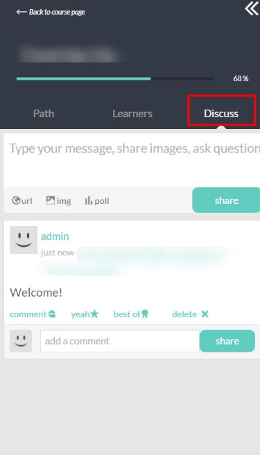 Learnworlds community screenshot