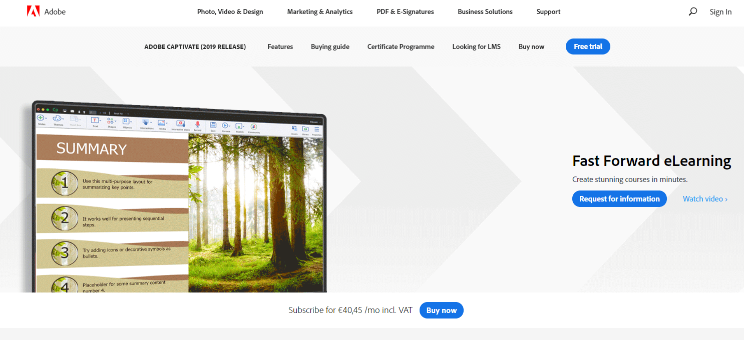 Adobe Captivate Website