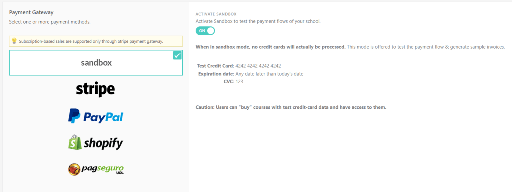 payment gateways LearnWorlds