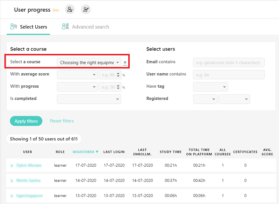 all enrollments example