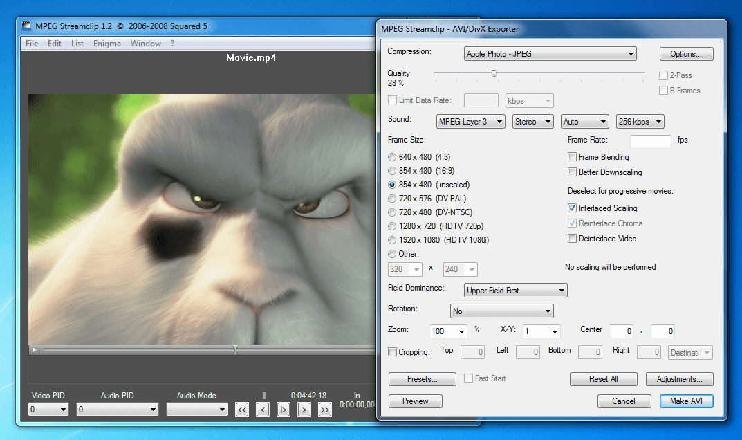 MPEG Streamclip Screenshot