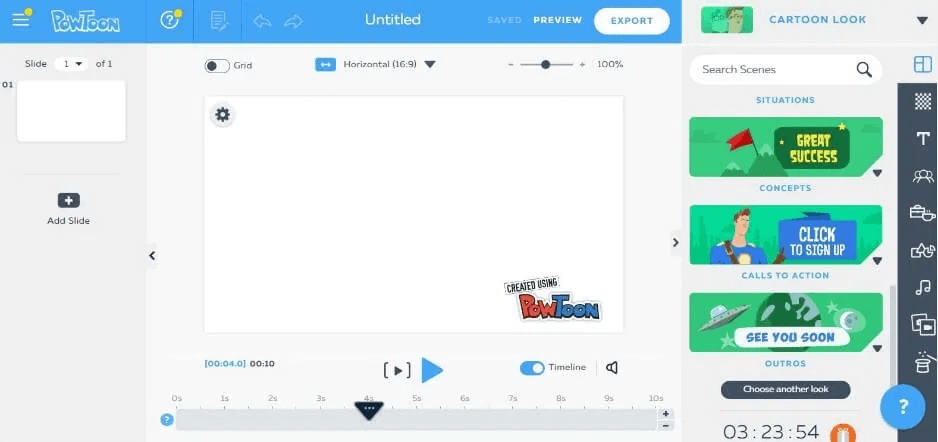 Powtoon Screenshot