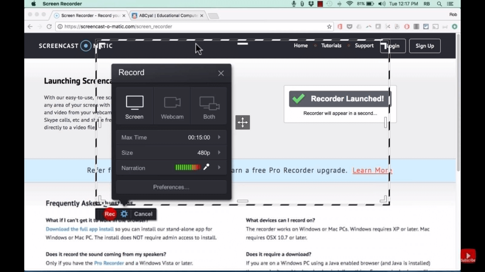 Screencast-O-Matic Screenshot