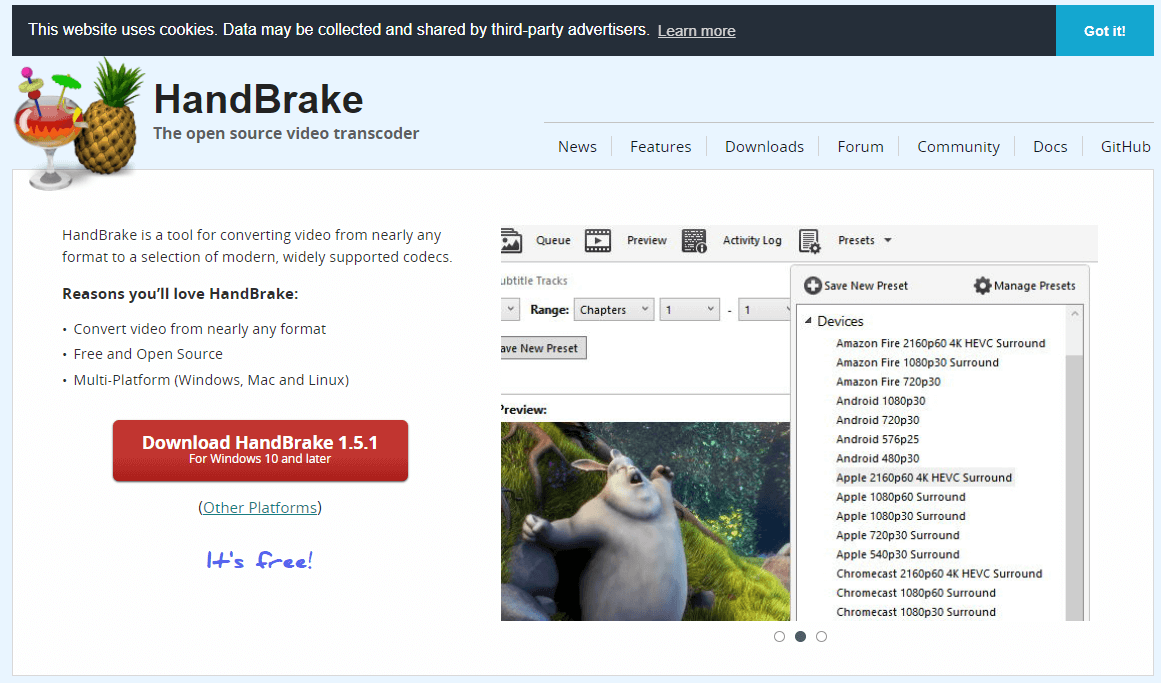 handbrake screenshot