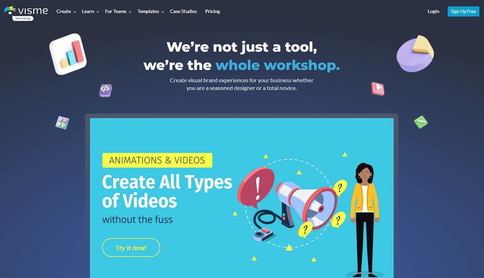 Visme screenshot