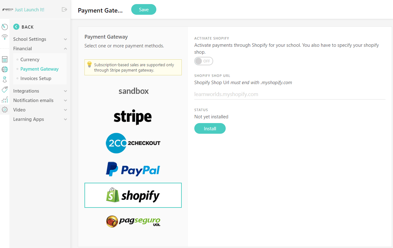 Shopify as a payment gateway