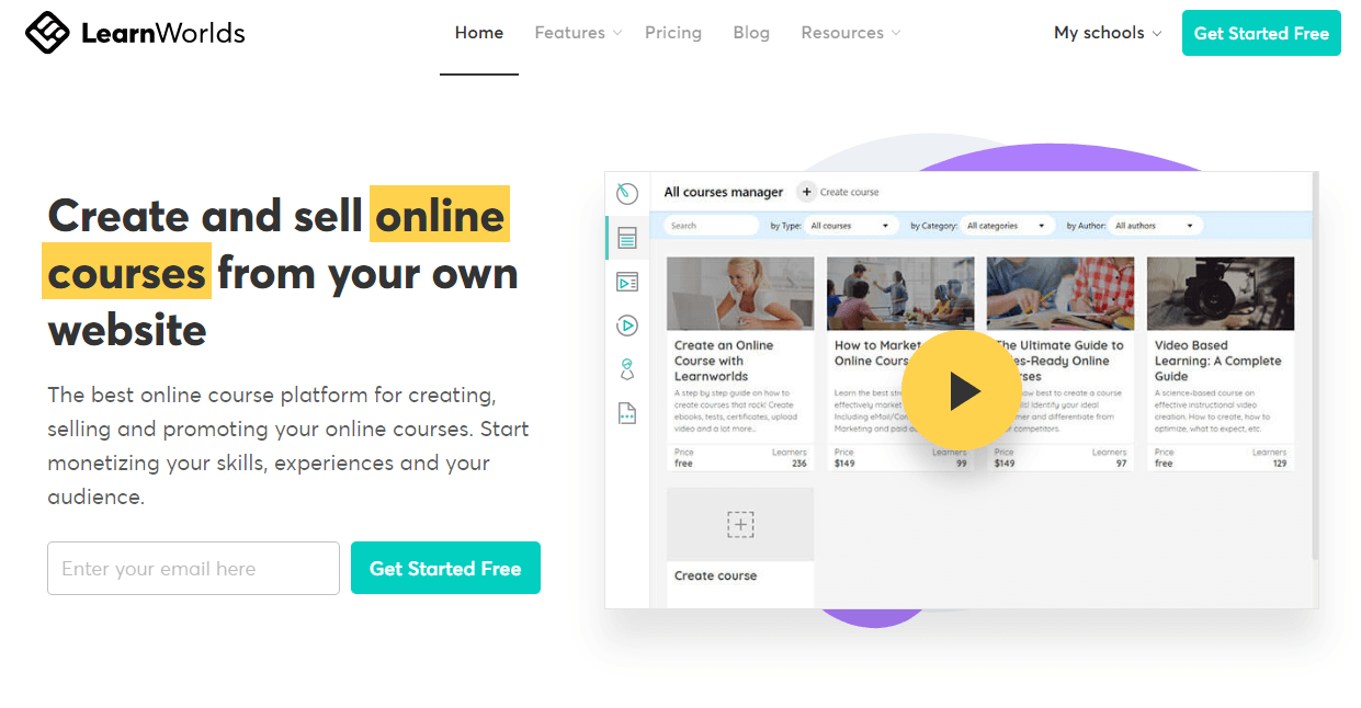 LearnWorlds screenshot