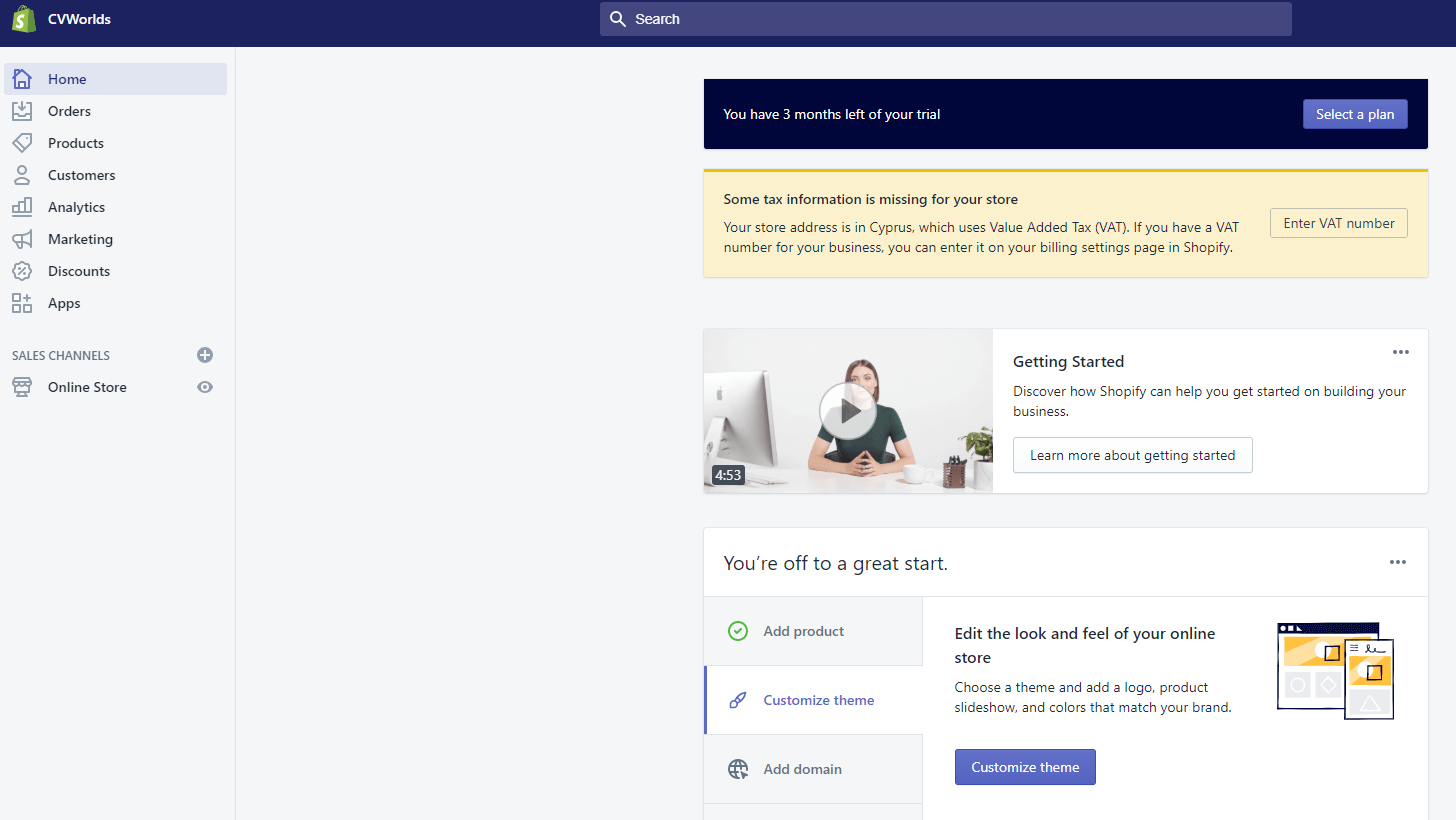 Connect your website on shopify