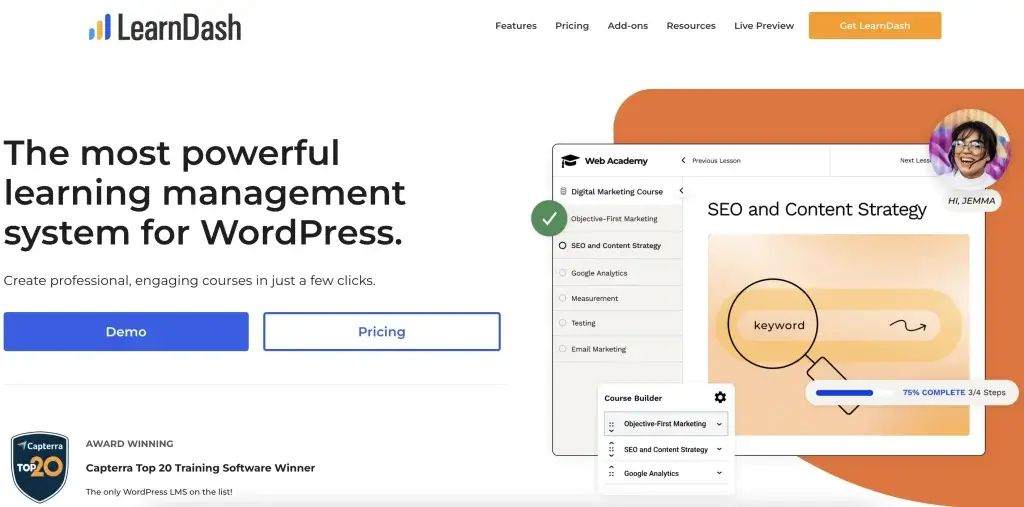 LearnDash landing page screenshot