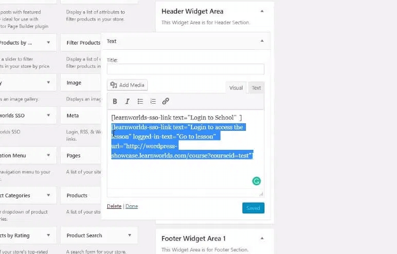 LearnWorlds WordPress plugin screenshot