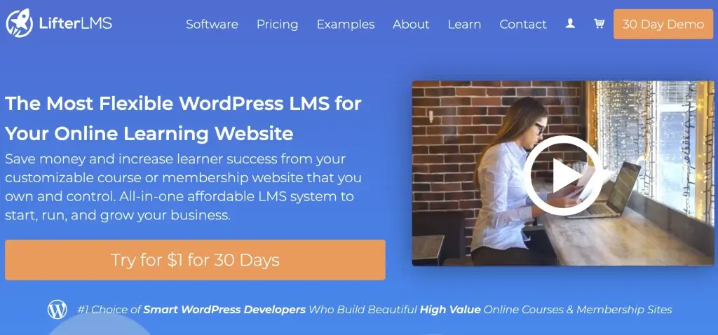 LifterLMS landing page screenshot