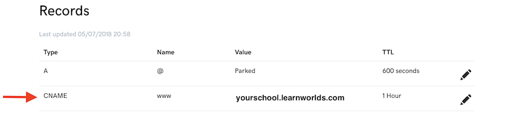 How to point your domain name on LearnWorlds