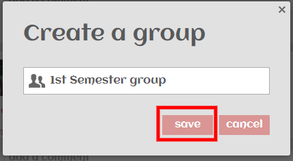 screenshot of 'create a group' message in a LearnWorlds school