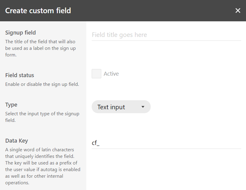 Adding up a custom field to your email integration