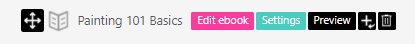 A screenshot showing how to create an ebook as a learning activity in LearnWorlds.
