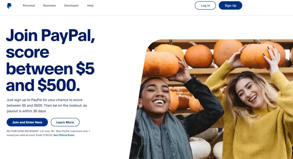 PayPal screenshot