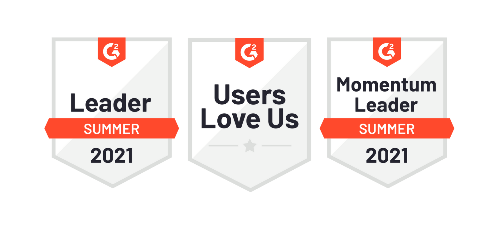 A graphic showing LearnWorlds' G2 badges and awards.