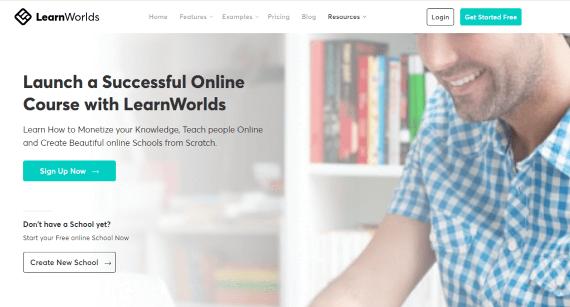 A screenshot of LearnWorlds Academy website.