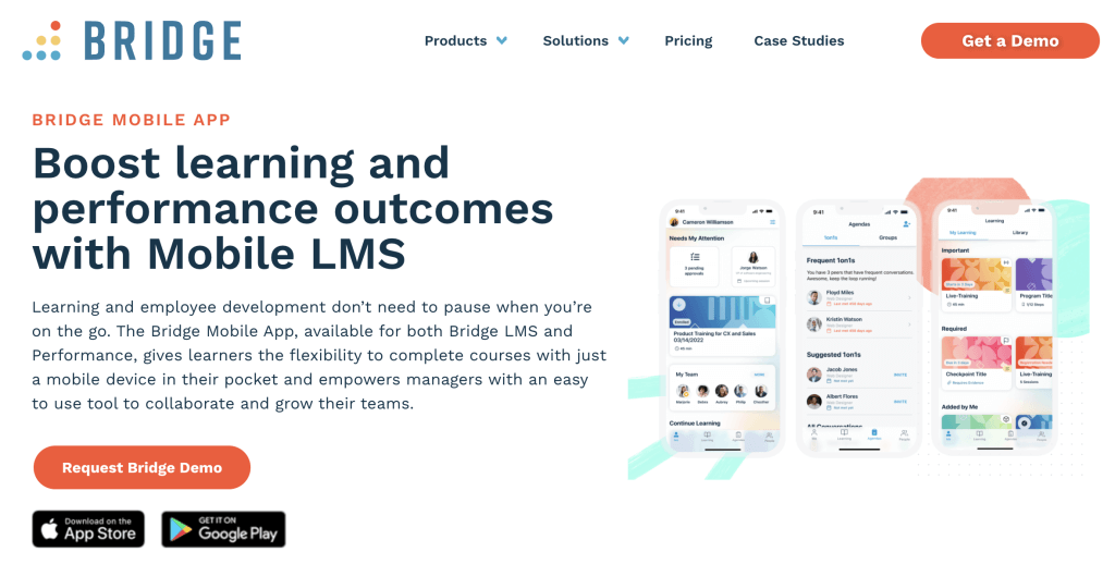 Bridge LMS mobile app