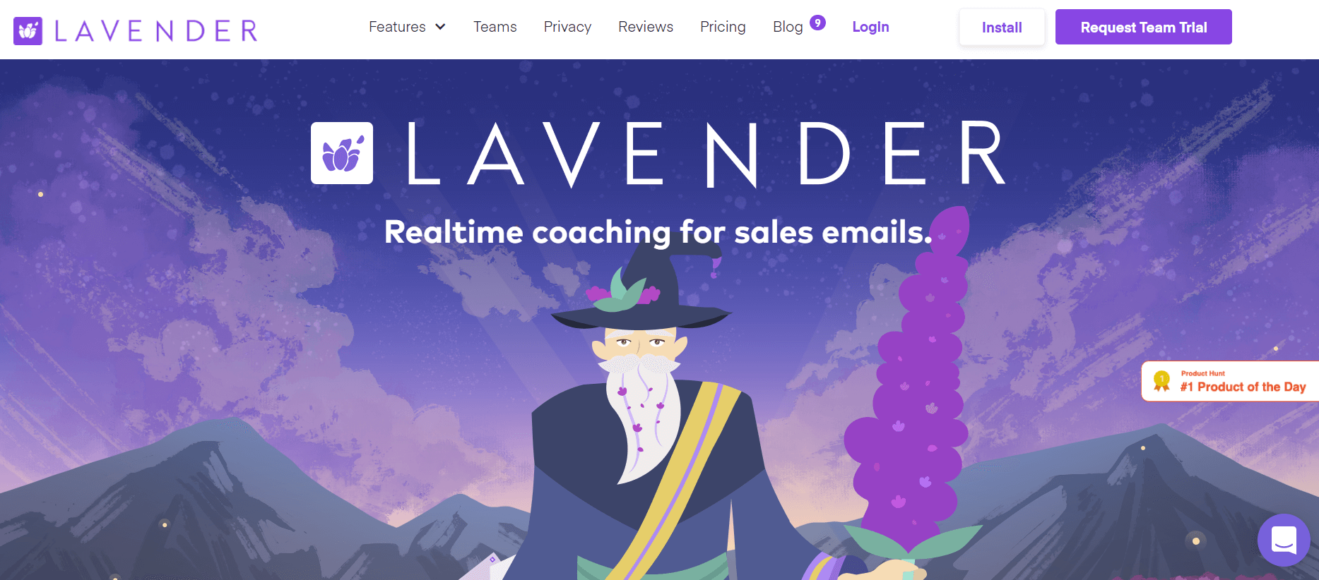 screenshot from Lavender AI writing tool