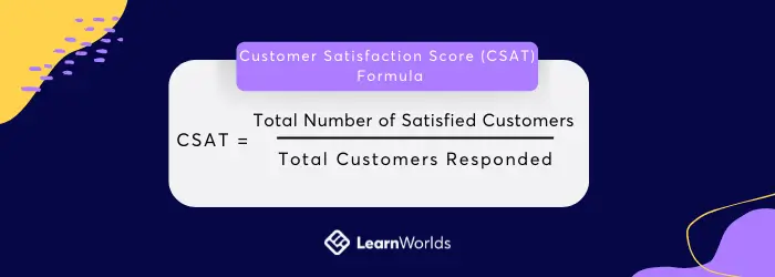 How to calculate the customer satisfaction score using the CSAT formula.