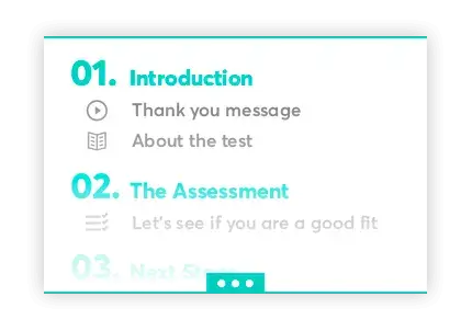 An example of an assessment course template.