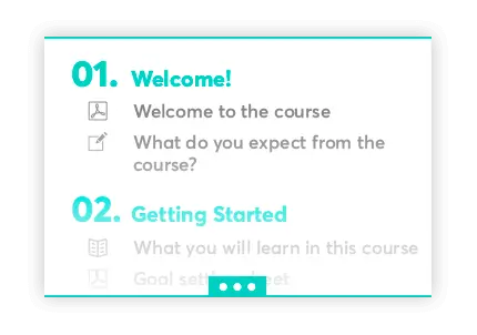 A mini-course template example. Including the first 2 sections of a mini course.