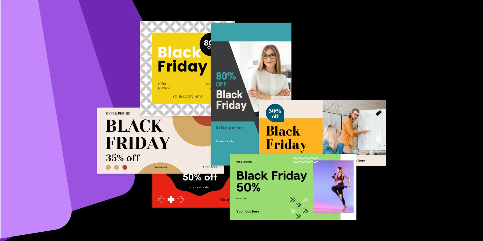 30 Black Friday Offer Templates on Canva you can use for Black Friday Offers on Emails, Pages, Pop-Ups, SOcial Media and more.