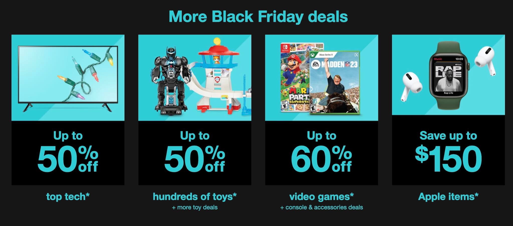 a screenshot of the Target website displaying Black Friday offers
