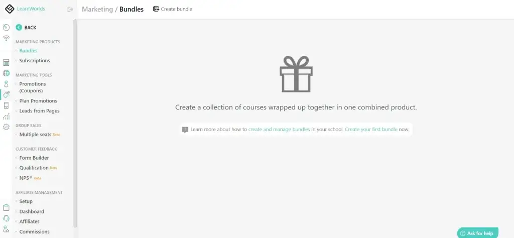 Bundles - LearnWorlds screenshot