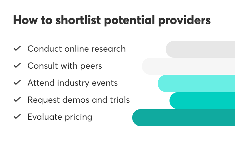 How to shortlist potential providers