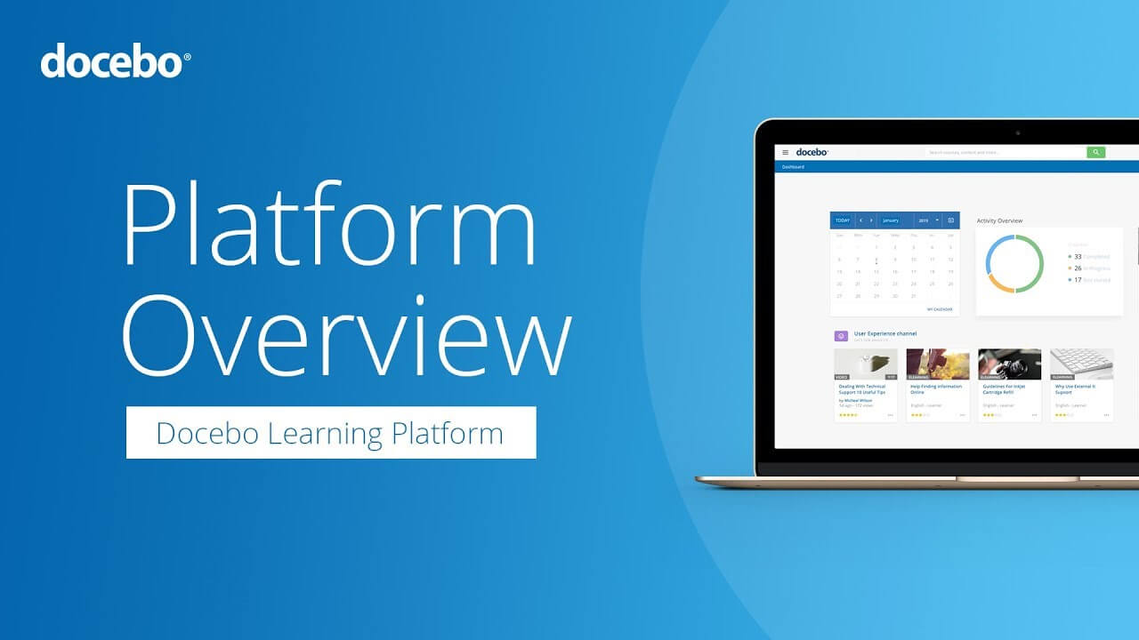 A screenshot of Docebo's platform.