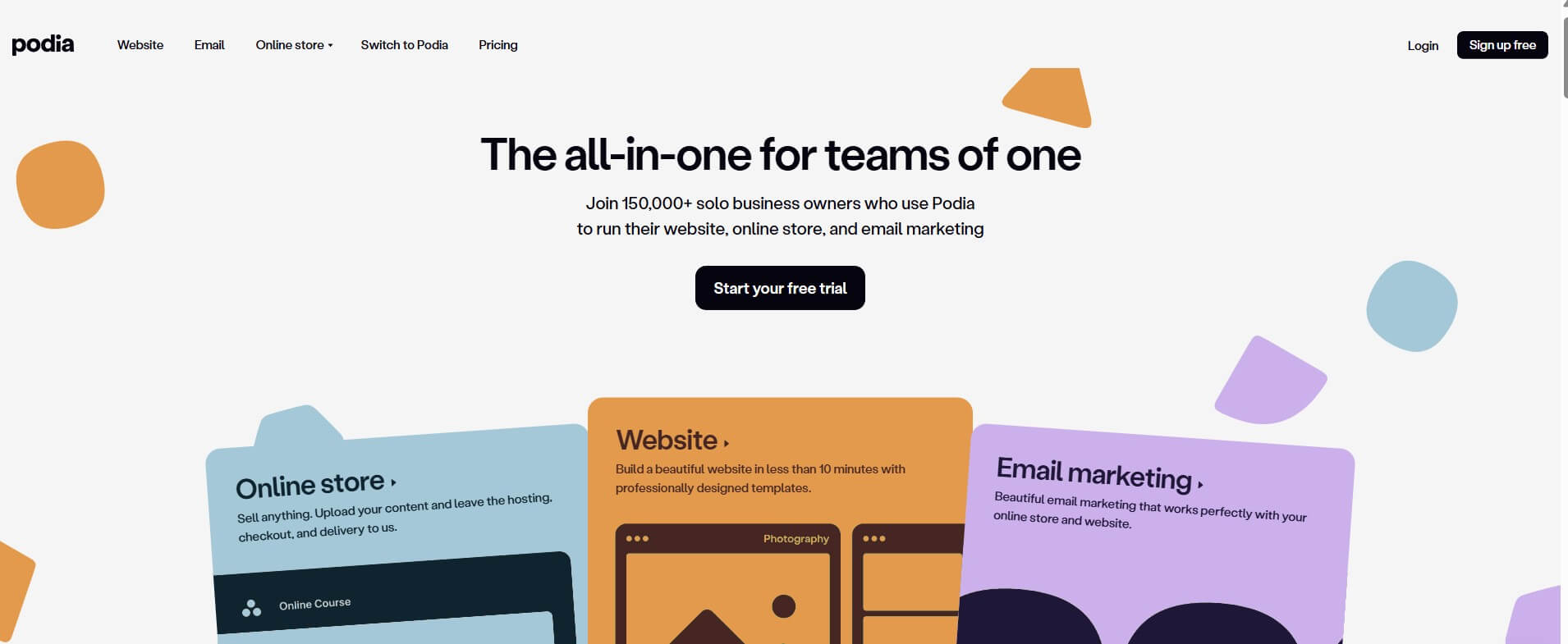 A screenshot of Podia's platform.