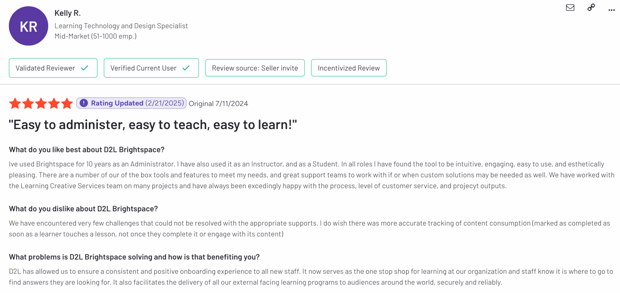 D2L reviews
