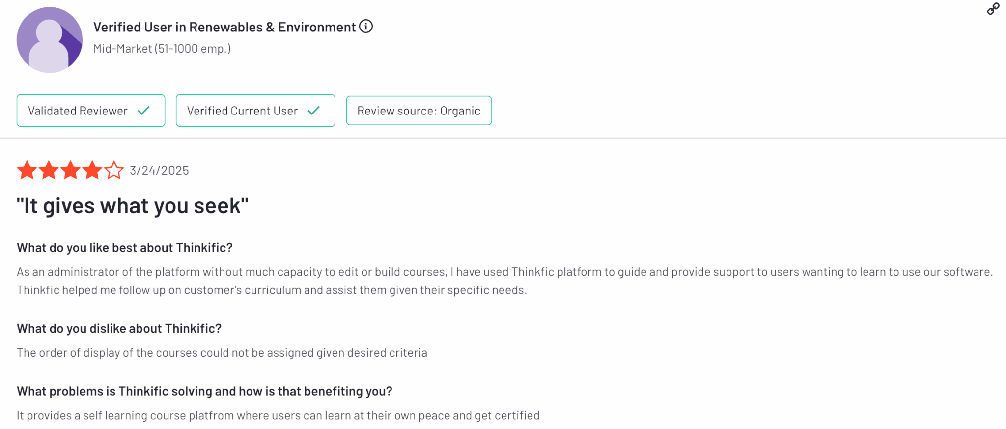Thinkific reviews