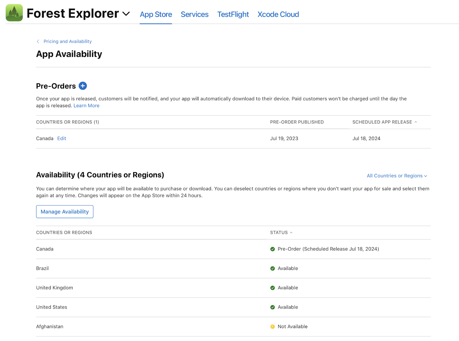 How to check the mobile app availability