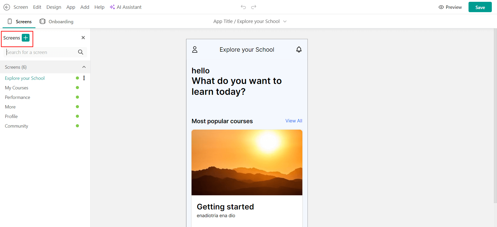 Mobile app builder in LearnWorlds