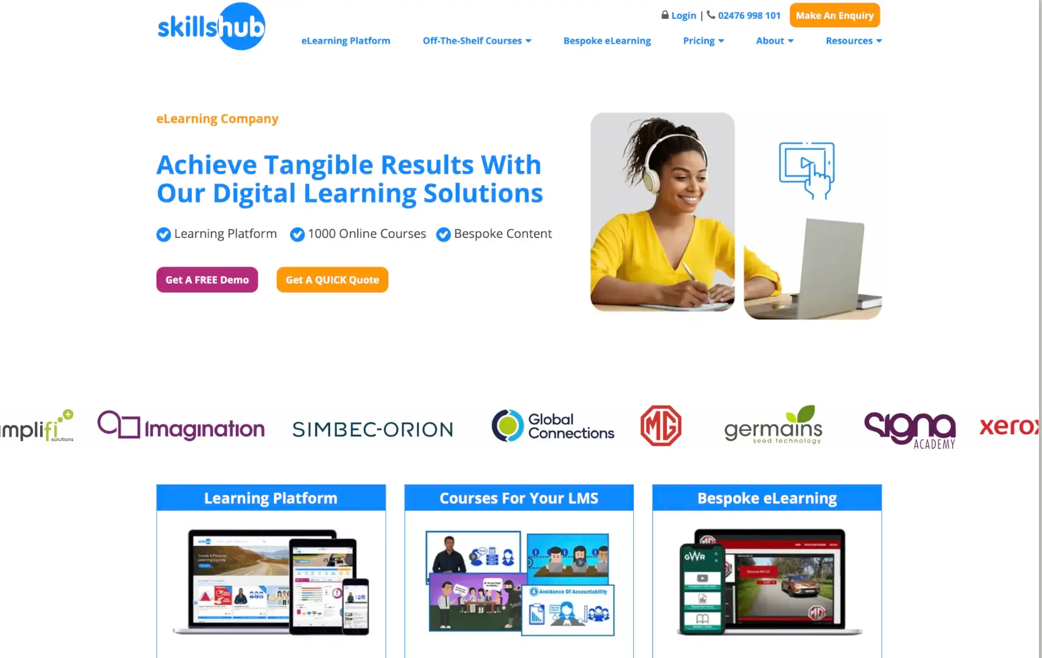Home page for Skillshub