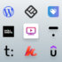 An image with a grey background featuring the logos of the best 8 platforms to sell training videos online.